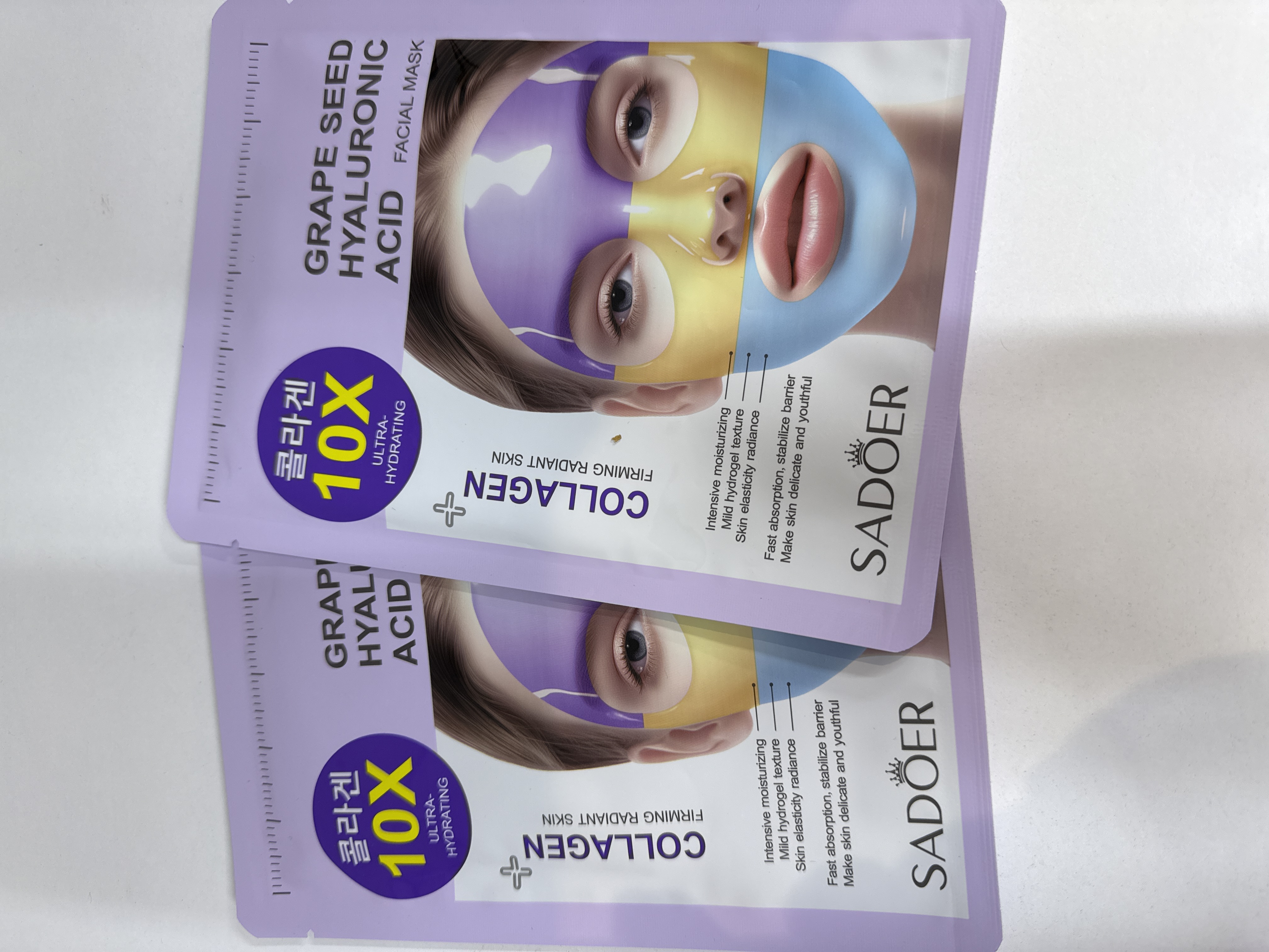 GRAPE SEEDCOLLAGEN + FIRMING RADIANT SKIN SADOER / Гидро гелевые маски