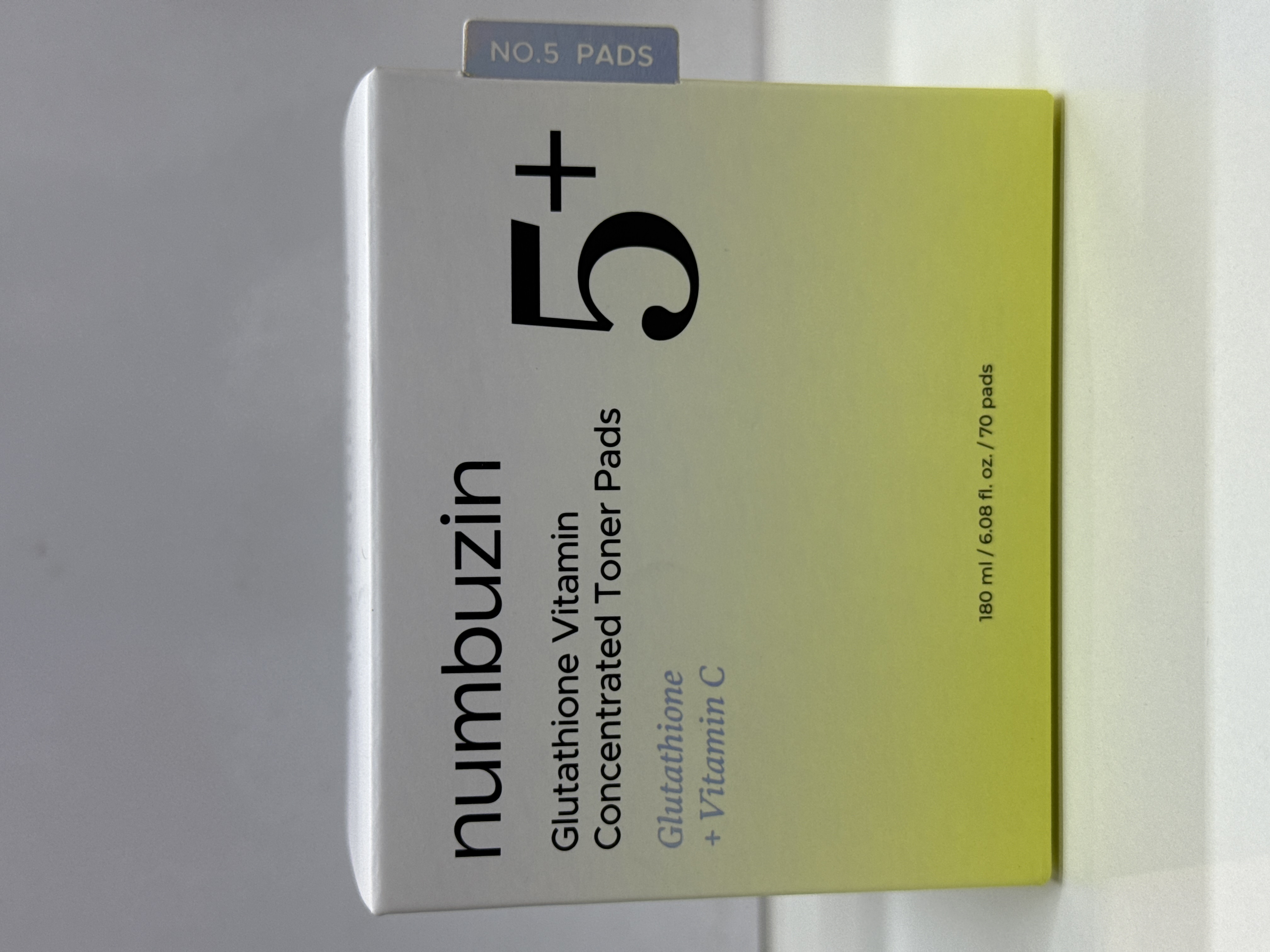 numbuzin Glutathione Vitamin Concentrated Toner Pads 5+ / Glutathione + Vitamin C
