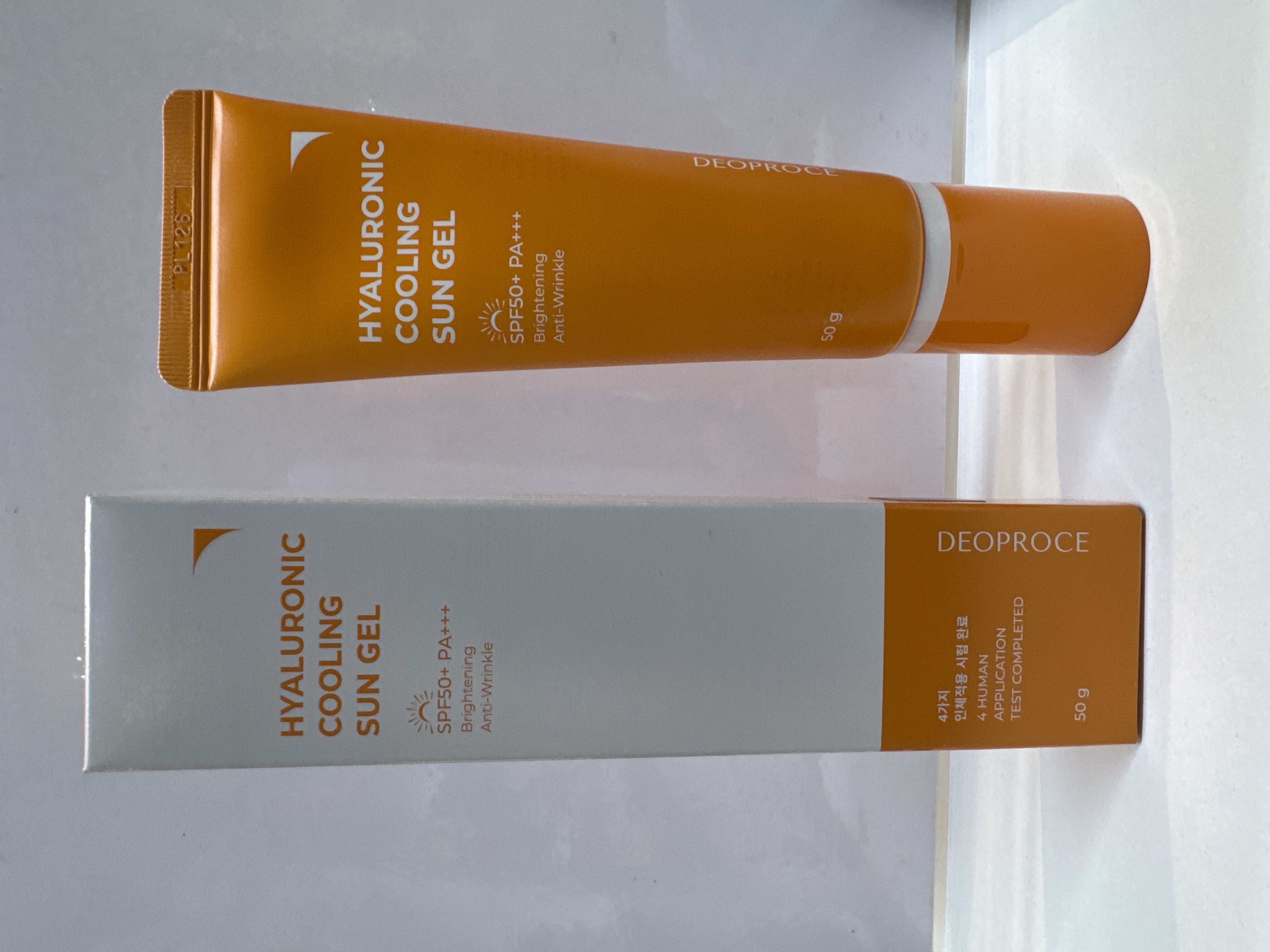 DEOPROCE HYALURONIC COOLING SUN GEL SPF 50 + PA +++ Brightening Anti - Wrinkle