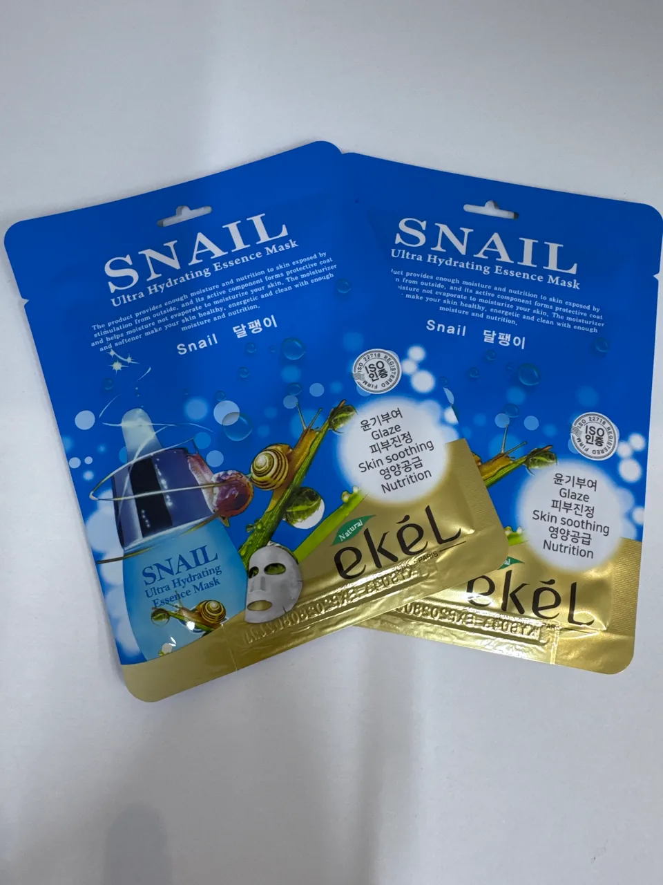 Ekel SNAIL Ultra Hydrating Essence Mask MАСКА с УЛИТОЧНЫМ МУЦИНОМ