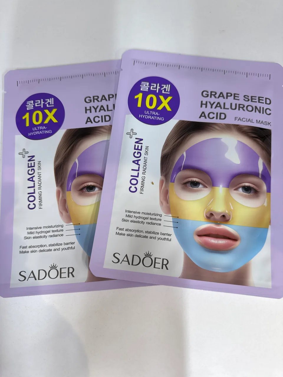 GRAPE SEEDCOLLAGEN + FIRMING RADIANT SKIN SADOER / Гидро гелевые маски 