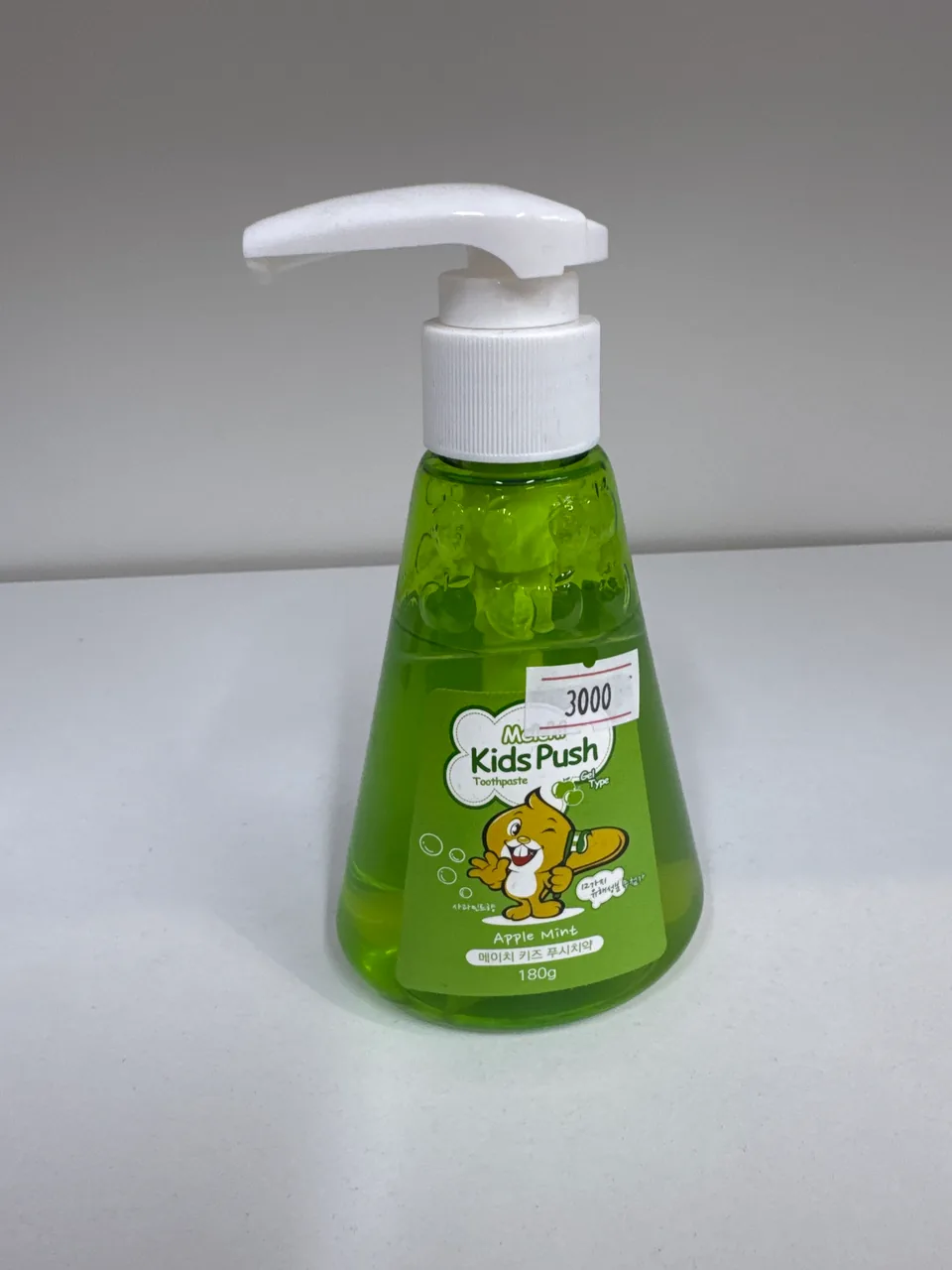 Зубная паста детская с дозатором Meichi kids push toothpaste apple mint