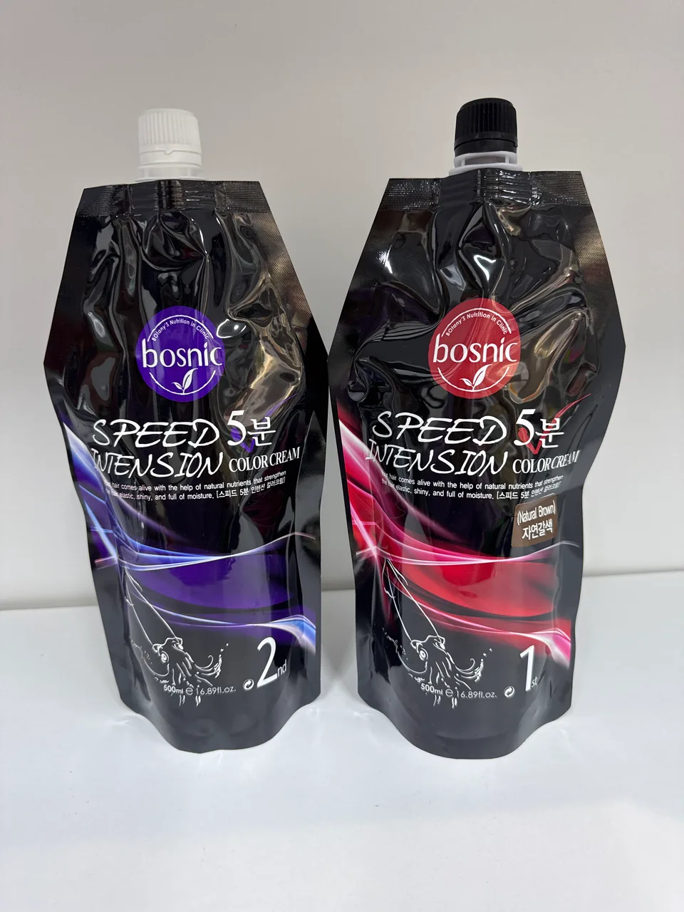 КРАСКА 5 минут bosnic SPEED INTENSION  COLOR CREAM  Dark Brown 1 st + 2 nd