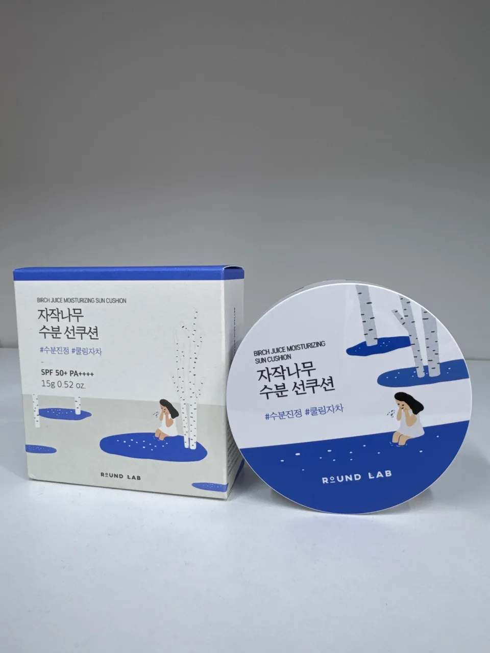 ROUND LAB BIRCH JUCE MOISTURIZING SUN CUSHION SPF 50 + PA ++++