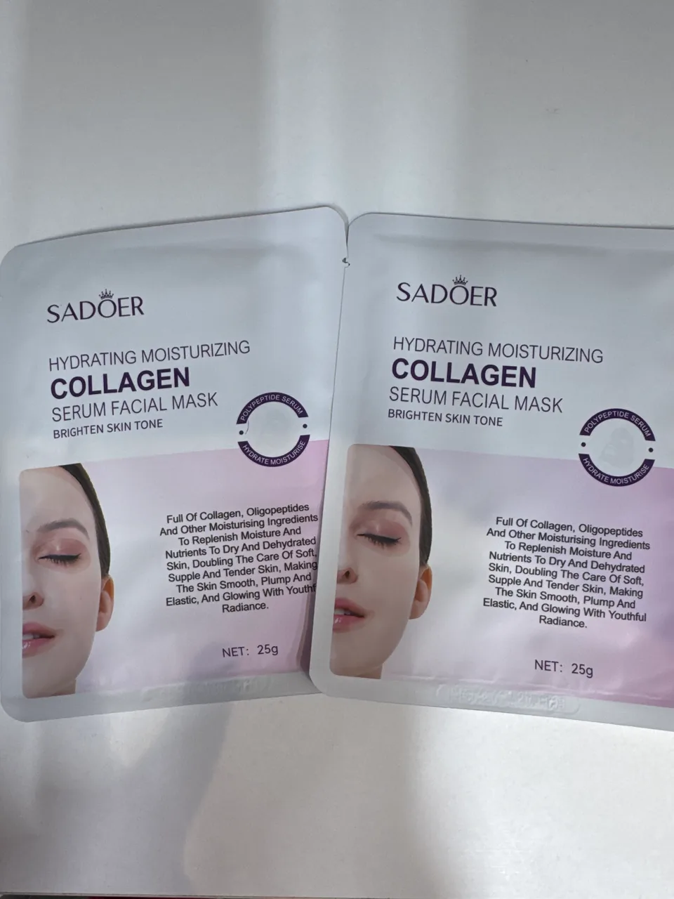 SADOR HYDRATING MOISTURIZING COLLAGEN SERUM FACIAL MASK BRIGHTEN SKIN TONE