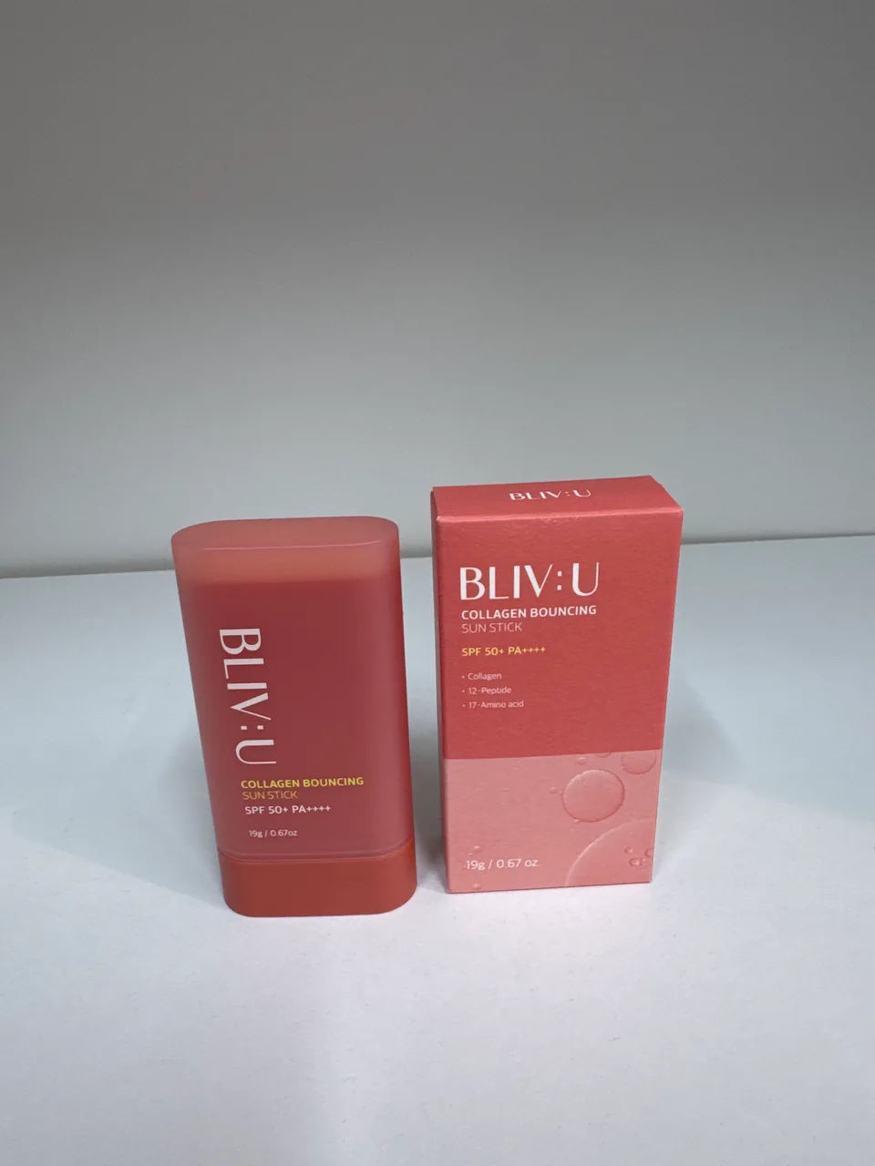 BLIV : U COLLAGEN BOUNCING SUN STICK SPF 50+ PA++++ Collagen, 12- Peptide , 17-Amino