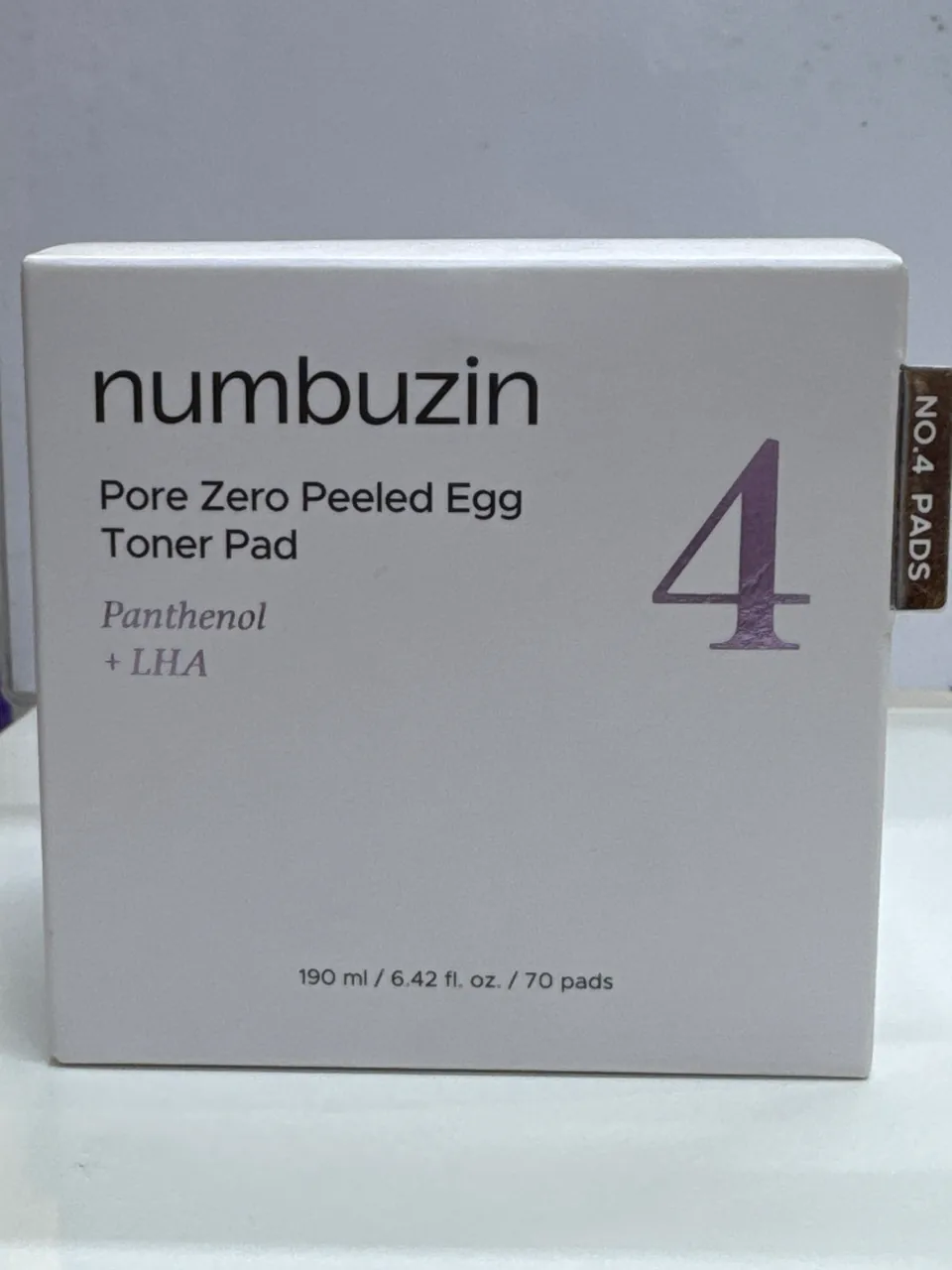4 numbuzin Pore Zero Peeled Egg Toner Pad / Panthenol + LHA /NO. 4 PADS