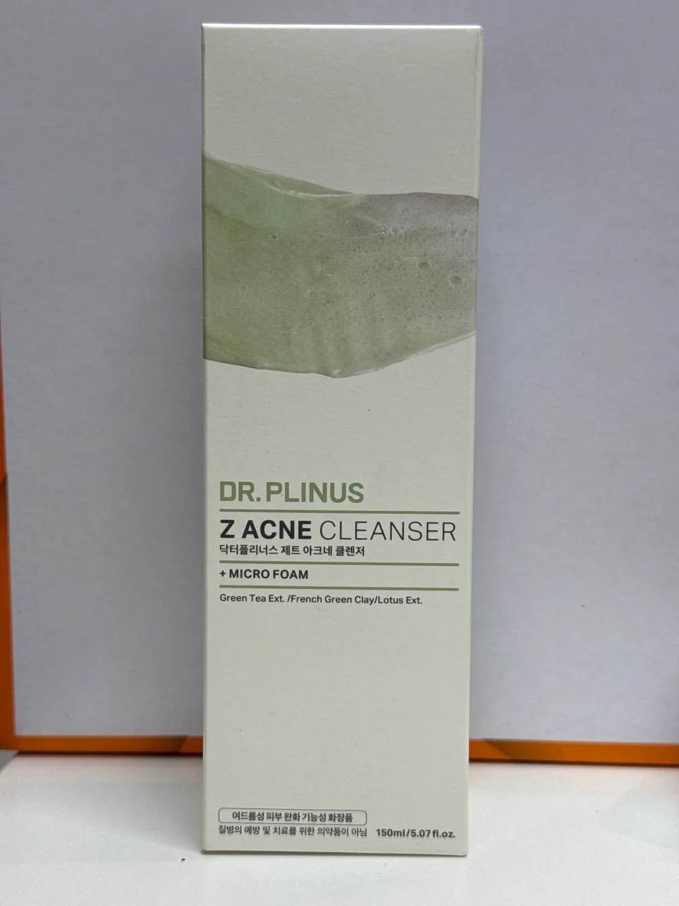 Dr. PLINUS Z ACNE CLEANSER + MICRO FOAM Green Tea Ext / French Green Clay/ Lotus Ext