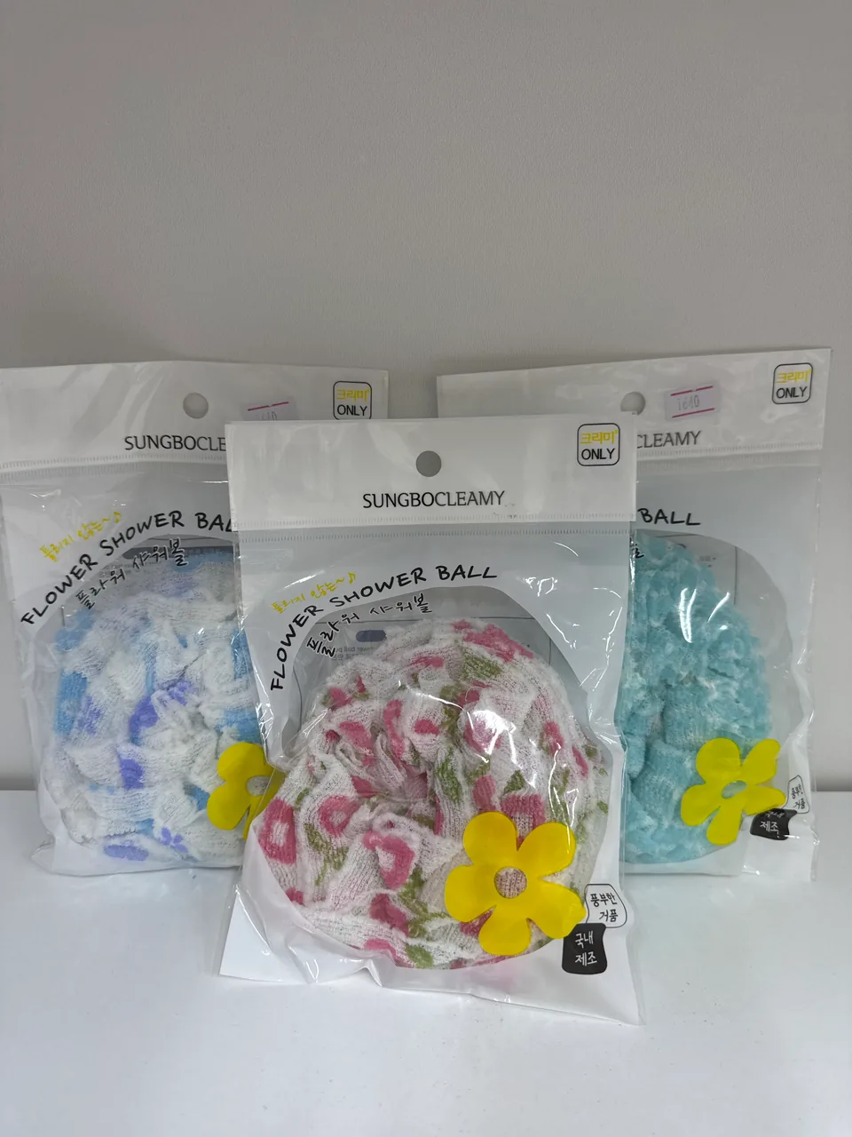 Круглые мочалки для тела  SUNGBOCLEAMY FLOWER SHOWER BALL