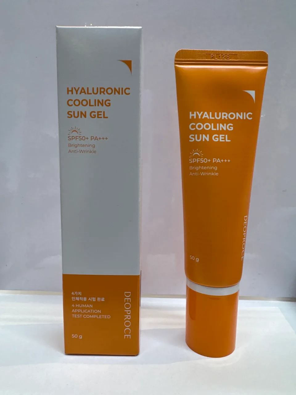 DEOPROCE HYALURONIC COOLING SUN GEL  SPF 50 + PA +++ Brightening Anti - Wrinkle